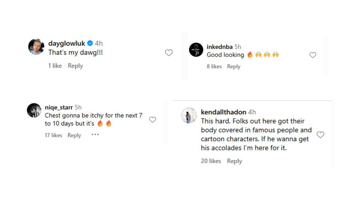 Fans comment on D Wade's new Chest Tattoo